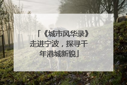 《城市风华录》走进宁波，探寻千年港城新貌