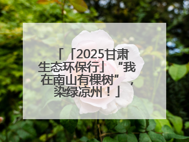 「2025甘肃生态环保行」“我在南山有棵树”，染绿凉州！