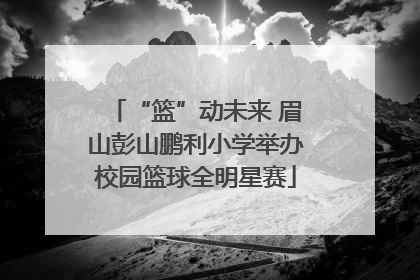 “篮”动未来 眉山彭山鹏利小学举办校园篮球全明星赛
