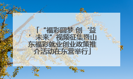 “福彩圆梦 创‘益’未来”视频征集暨山东福彩就业创业政策推介活动在东营举行