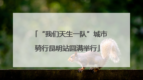 “我们天生一队”城市骑行昆明站圆满举行