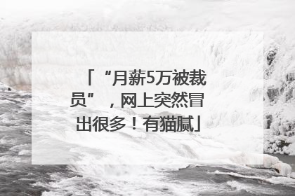“月薪5万被裁员”，网上突然冒出很多！有猫腻