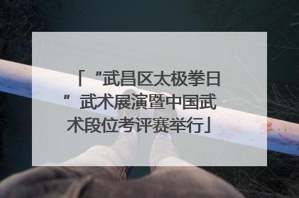 “武昌区太极拳日”武术展演暨中国武术段位考评赛举行