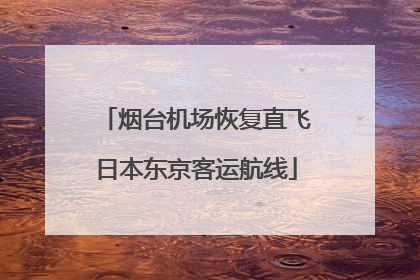 烟台机场恢复直飞日本东京客运航线
