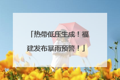 热带低压生成！福建发布暴雨预警！