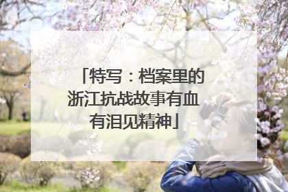 特写：档案里的浙江抗战故事有血有泪见精神