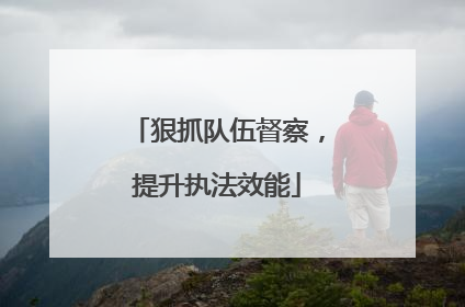 狠抓队伍督察，提升执法效能