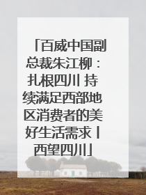百威中国副总裁朱江柳：扎根四川 持续满足西部地区消费者的美好生活需求丨西望四川