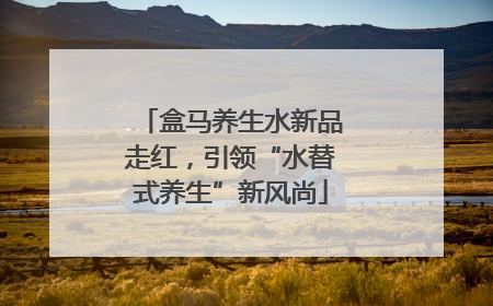盒马养生水新品走红，引领“水替式养生”新风尚