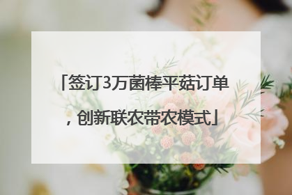 签订3万菌棒平菇订单，创新联农带农模式