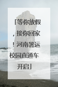 等你放假，接你回家！河南暑运校园直通车开启