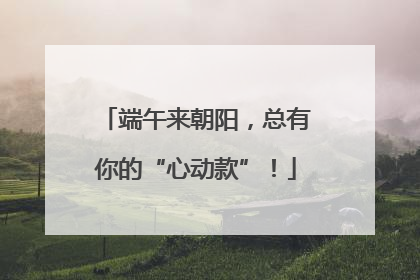 端午来朝阳，总有你的“心动款”！
