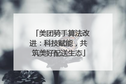 美团骑手算法改进：科技赋能，共筑美好配送生态