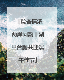 粽香情浓·两岸同韵丨湖里台胞共迎端午佳节