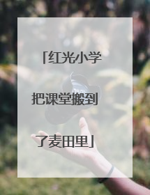 红光小学把课堂搬到了麦田里