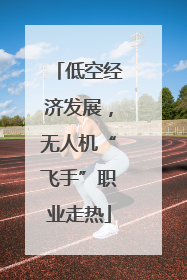 低空经济发展，无人机“飞手”职业走热