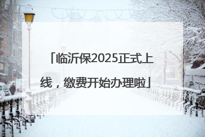 临沂保2025正式上线，缴费开始办理啦
