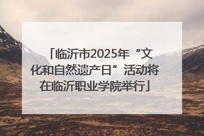 临沂市2025年“文化和自然遗产日”活动将在临沂职业学院举行