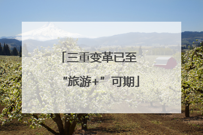 三重变革已至 “旅游+”可期