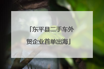 东平县二手车外贸企业首单出海