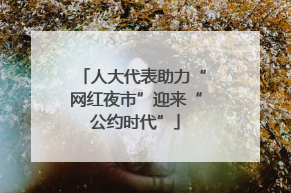 人大代表助力“网红夜市”迎来“公约时代”
