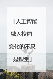 人工智能融入校园 变化的不只是课堂
