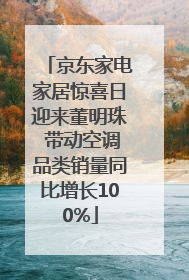 京东家电家居惊喜日迎来董明珠 带动空调品类销量同比增长100%