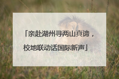 亲赴湖州寻两山真谛，校地联动话国际新声