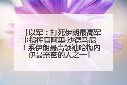 以军：打死伊朗最高军事指挥官阿里·沙德马尼！系伊朗最高领袖哈梅内伊最亲密的人之一