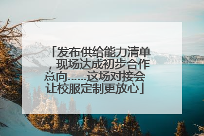 发布供给能力清单，现场达成初步合作意向……这场对接会让校服定制更放心