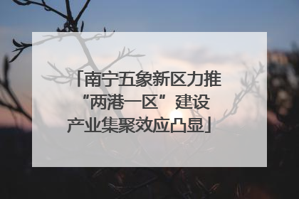 南宁五象新区力推“两港一区”建设 产业集聚效应凸显