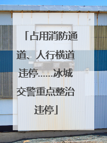 占用消防通道、人行横道违停……冰城交警重点整治违停
