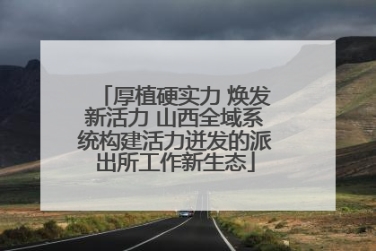 厚植硬实力 焕发新活力 山西全域系统构建活力迸发的派出所工作新生态