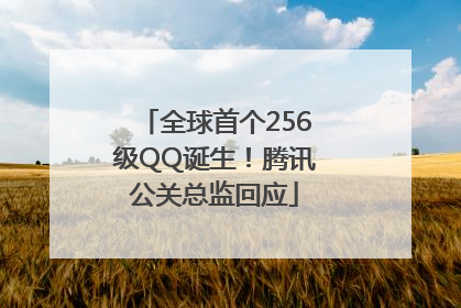 全球首个256级QQ诞生！腾讯公关总监回应