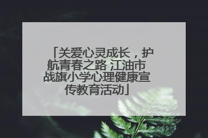 关爱心灵成长，护航青春之路 江油市战旗小学心理健康宣传教育活动
