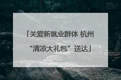 关爱新就业群体 杭州“清凉大礼包”送达
