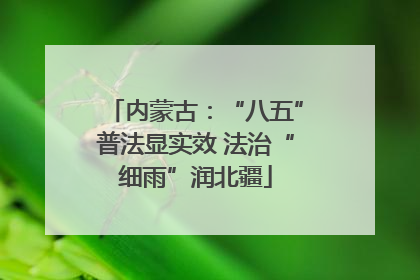 内蒙古：“八五”普法显实效 法治“细雨”润北疆