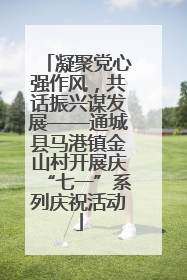凝聚党心强作风，共话振兴谋发展——通城县马港镇金山村开展庆“七一”系列庆祝活动