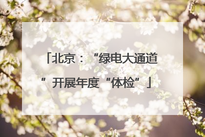 北京：“绿电大通道”开展年度“体检”