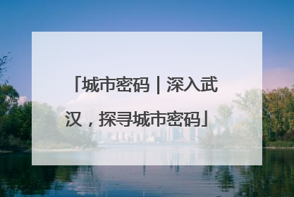 城市密码｜深入武汉，探寻城市密码