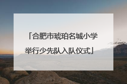 合肥市琥珀名城小学举行少先队入队仪式