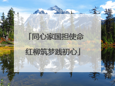 同心家国担使命 红柳筑梦践初心