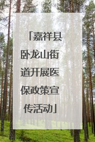 嘉祥县卧龙山街道开展医保政策宣传活动