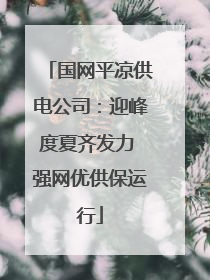 国网平凉供电公司：迎峰度夏齐发力 强网优供保运行