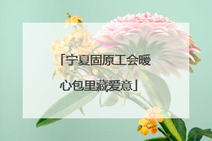 宁夏固原工会暖心包里藏爱意