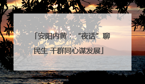 安阳内黄：“夜话”聊民生 干群同心谋发展