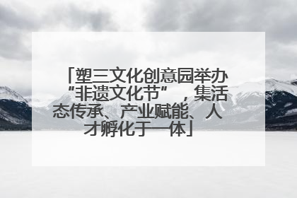 塑三文化创意园举办“非遗文化节”，集活态传承、产业赋能、人才孵化于一体
