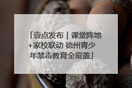 壹点发布｜课堂阵地+家校联动 德州青少年禁毒教育全覆盖