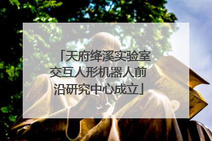天府绛溪实验室交互人形机器人前沿研究中心成立