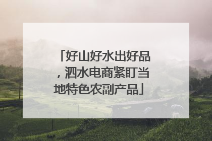 好山好水出好品，泗水电商紧盯当地特色农副产品